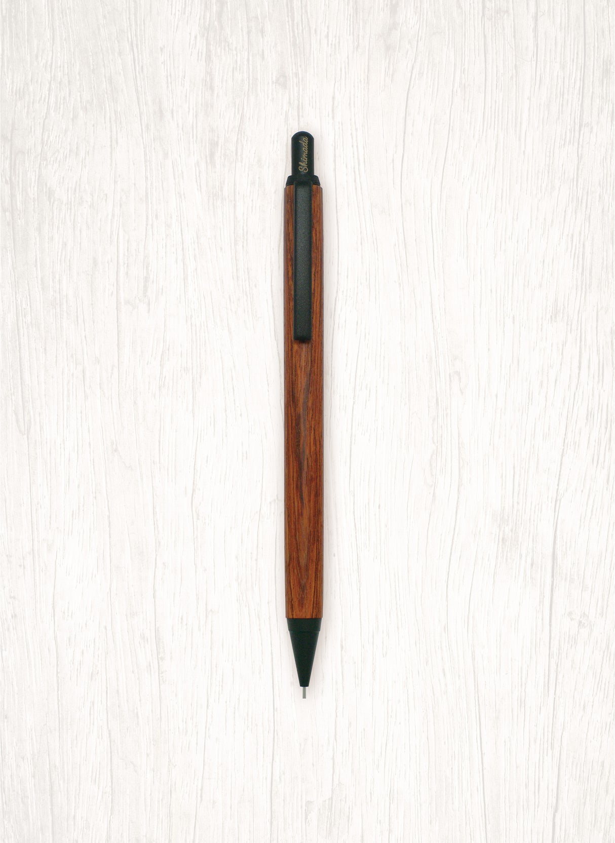 ノック式細軸ペンシルブラック【花梨(かりん)】